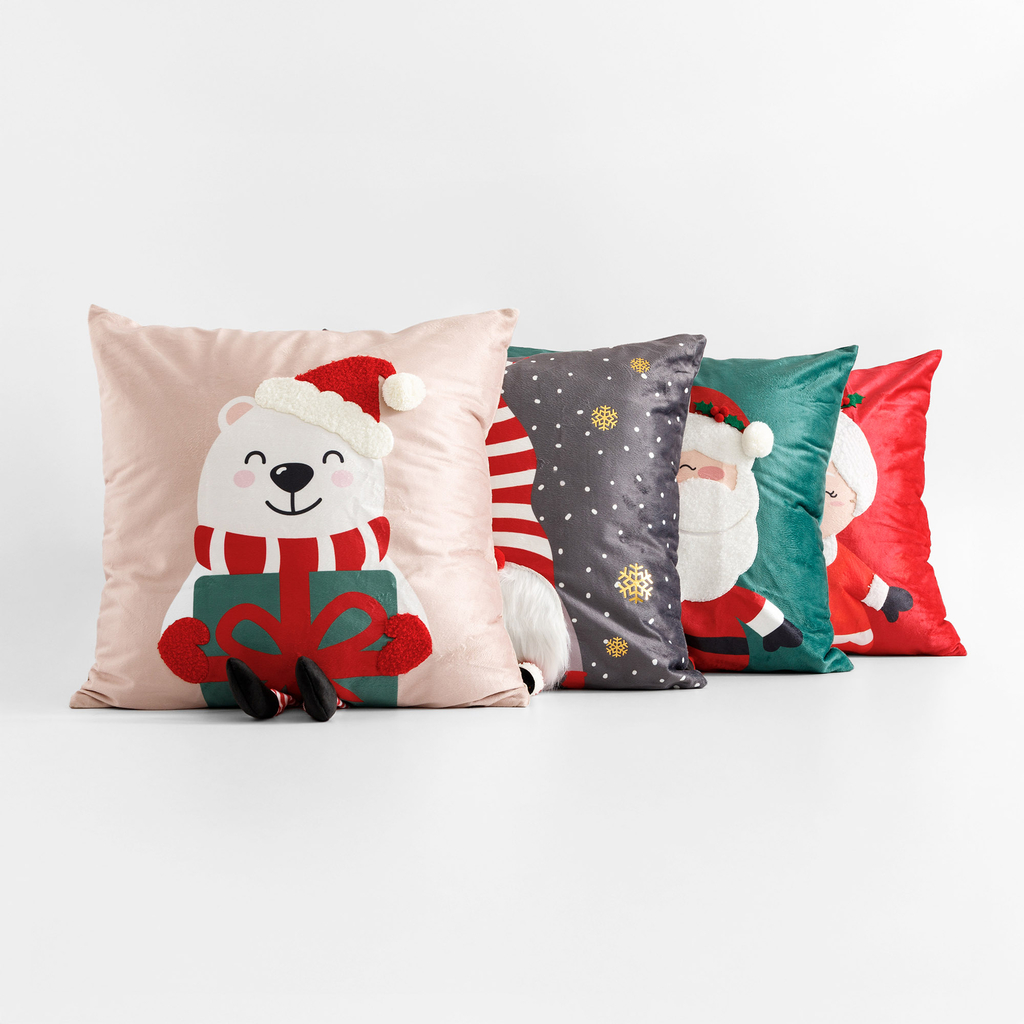 Povlak na polštář vánoční béžový MICKY 45x45 cm