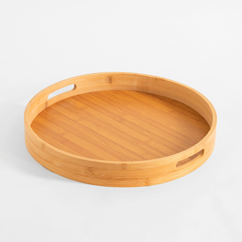 Kulatý bambusový podnos 38 cm