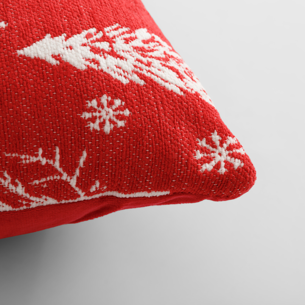 Povlak na polštář se stromečky červený ENJOY 45x45 cm