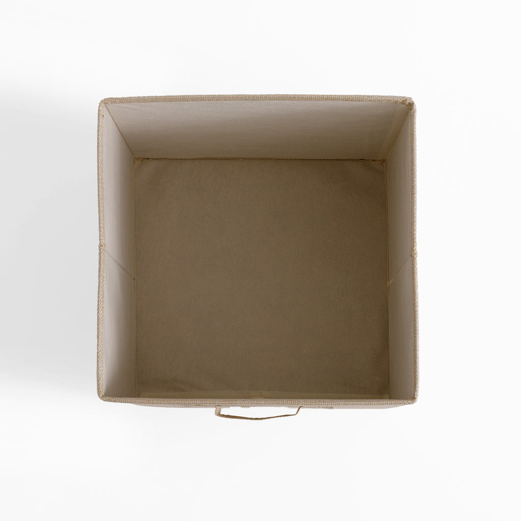 Skládací úložný box 28x28x28 cm, béžový