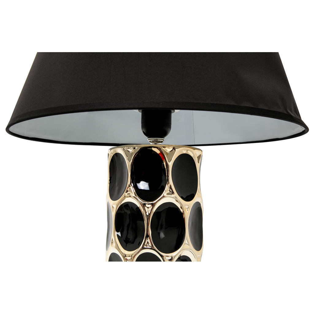 Stolní lampa keramická černo-zlatá 55 cm