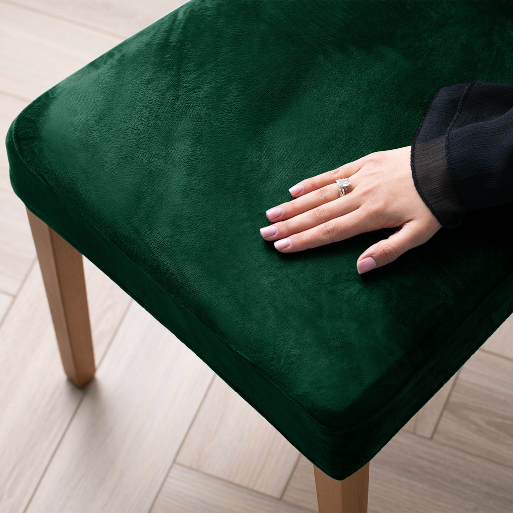 Potah na židli lahvově zelený SENTO 48x48x58 4 ks