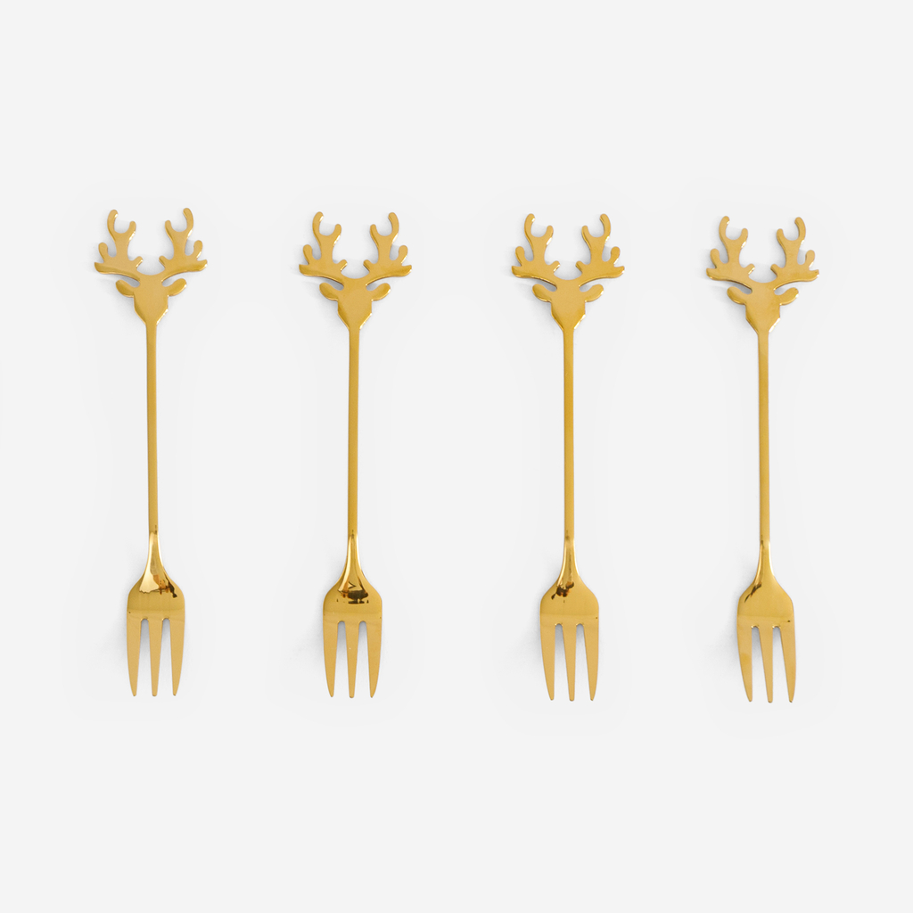 Sada vidliček s ozdobným koncem RUDOLF 4 ks