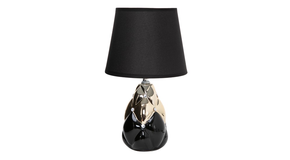 Stolní lampa glamour zlato-černá 29,5 cm