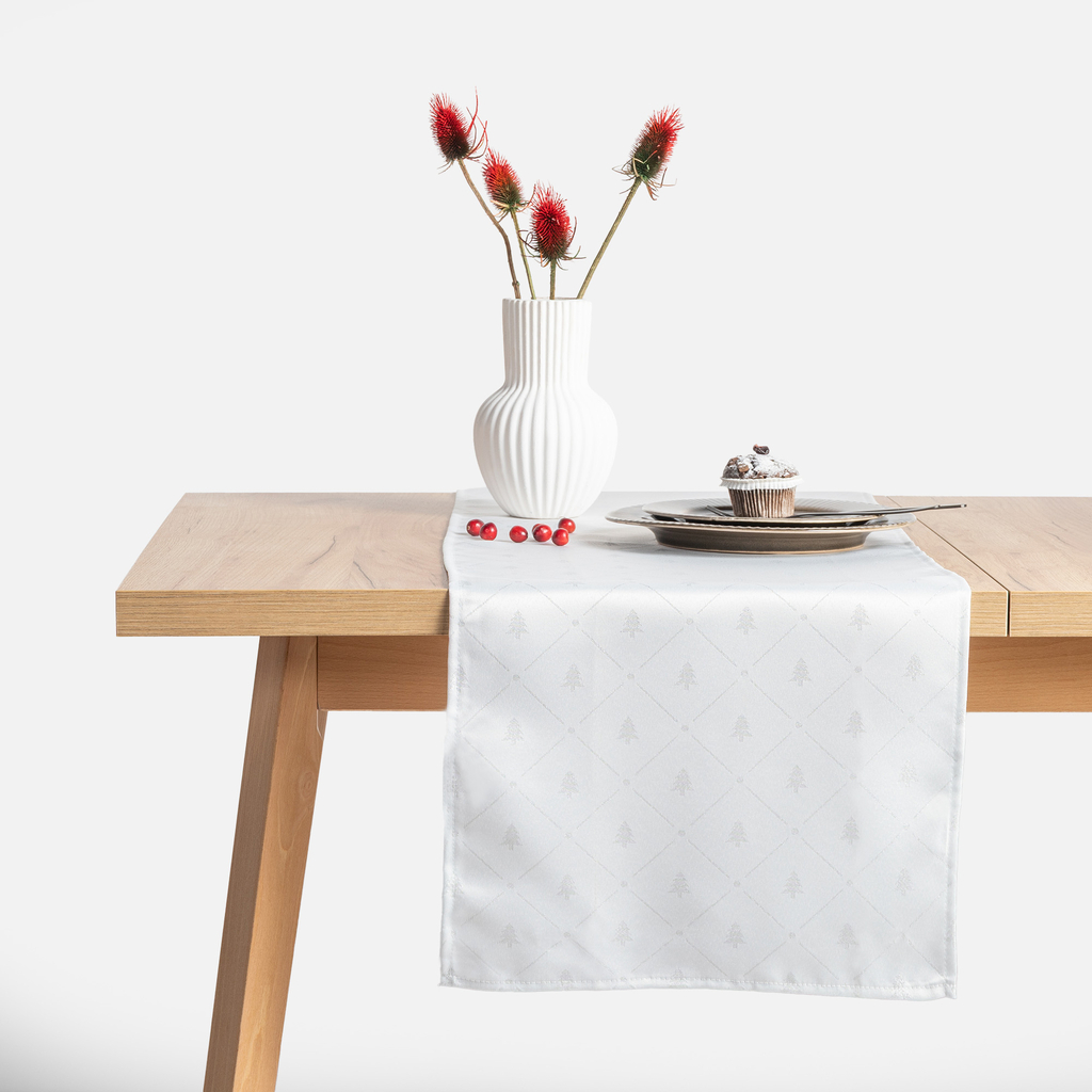 Běhoun s bílými stromečky LUMINE 40x120 cm