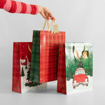 Dárková taška, vánoční, 40 cm, MIX