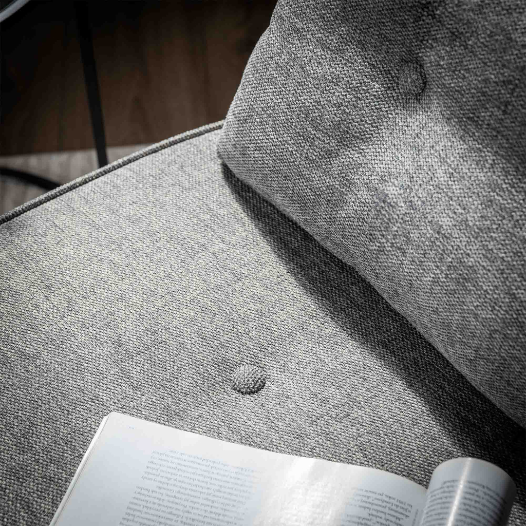 Rozkládací čalouněné křeslo šedé LAVILLA