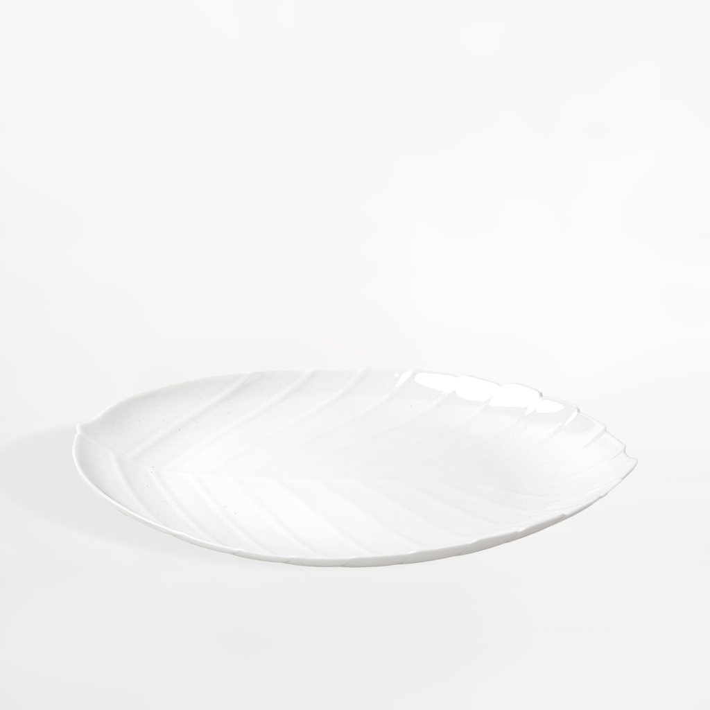 Servírovací talíř LIST 21,5 cm bílý