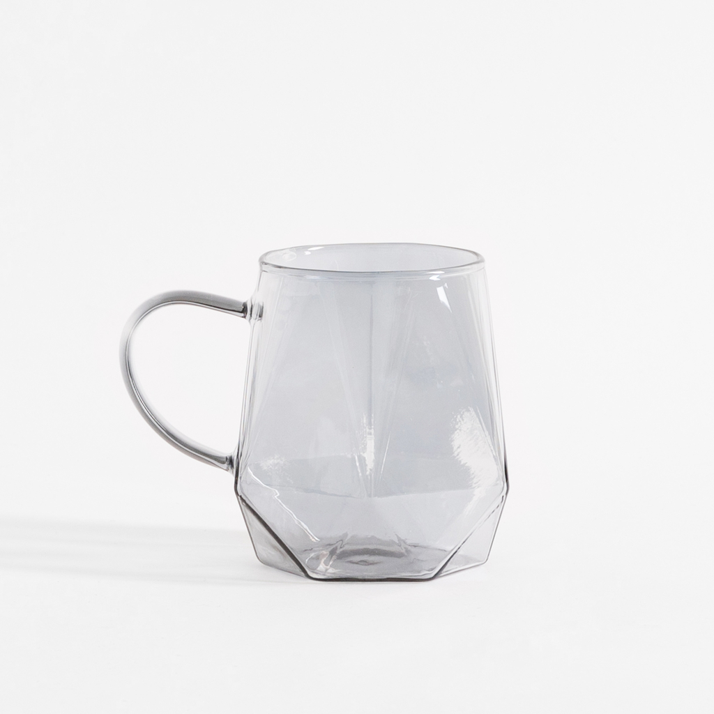 Skleněný hrnek 260 ml šedý