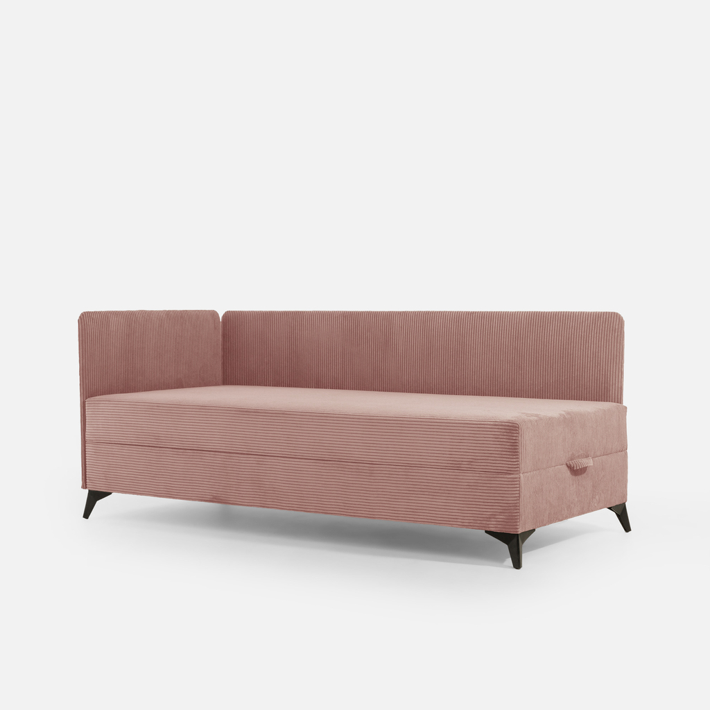 Pudrově růžová rozkládací válenda IBIS 90x200 cm