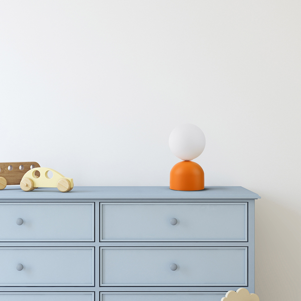 Stolní lampa podstavec v oranžové barvě MIKI