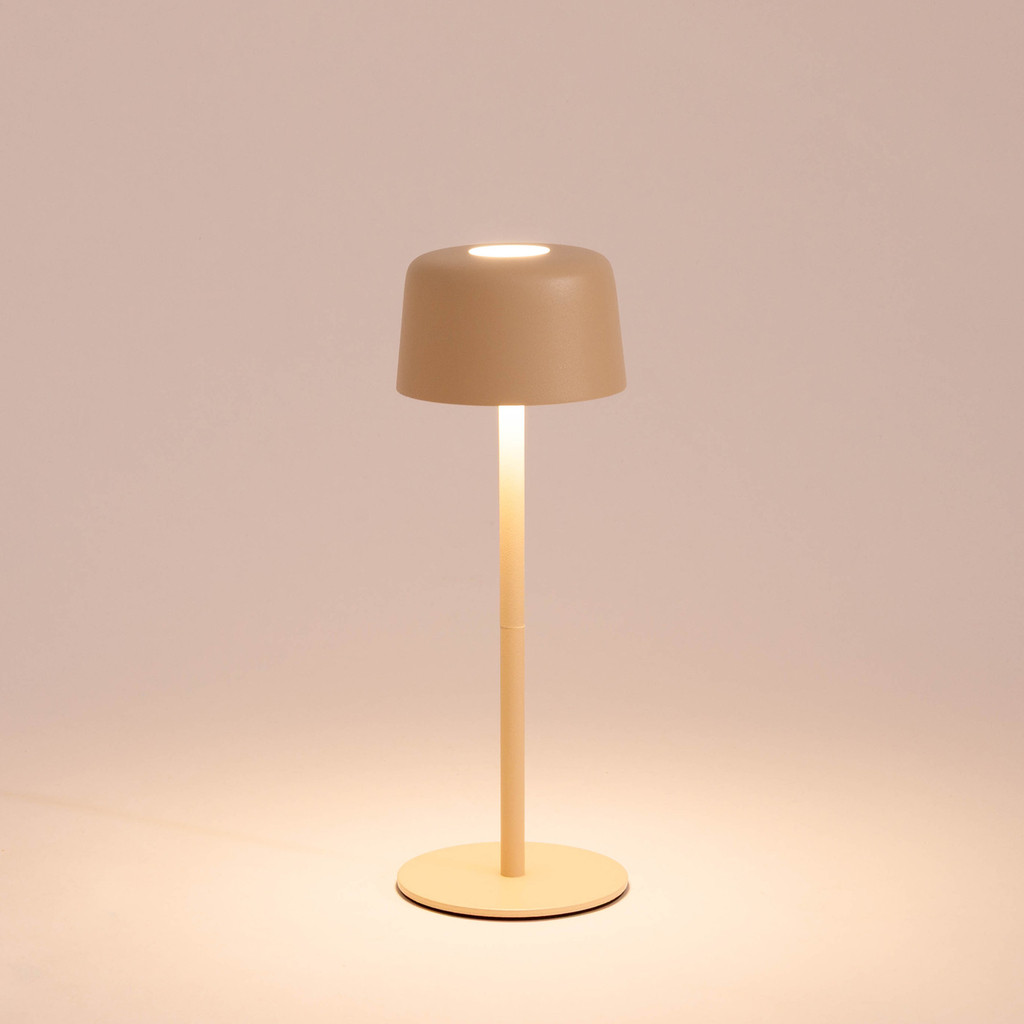 Stolní lampa LED IP44 krémová POCO