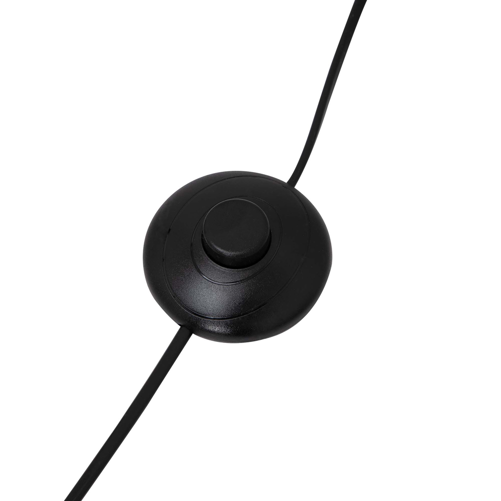 Černá stojací lampa koule MEFISTO