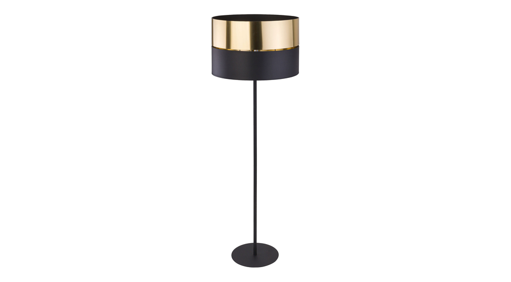 Černo-zlatá moderní stojací lampa HILTON