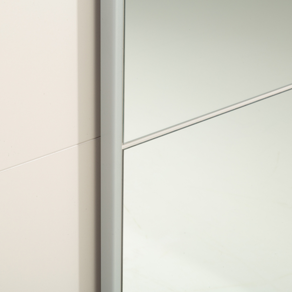 Skříň s posuvnými dveřmi a zrcadlem BASTIA 2 kašmírová 150 cm