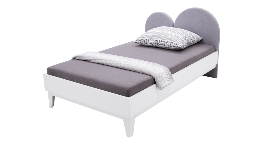 Bílá postel s roštem 120x200 pro mládež FEMII