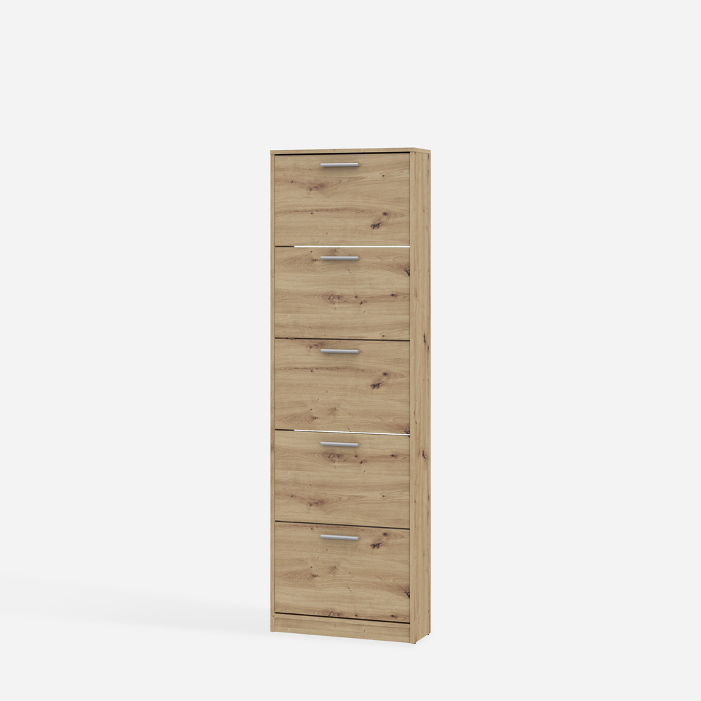 Vysoký botník s 5 přihrádkami NOCII dub artisan