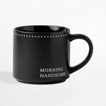 Černý porcelánový hrnek 490 ml