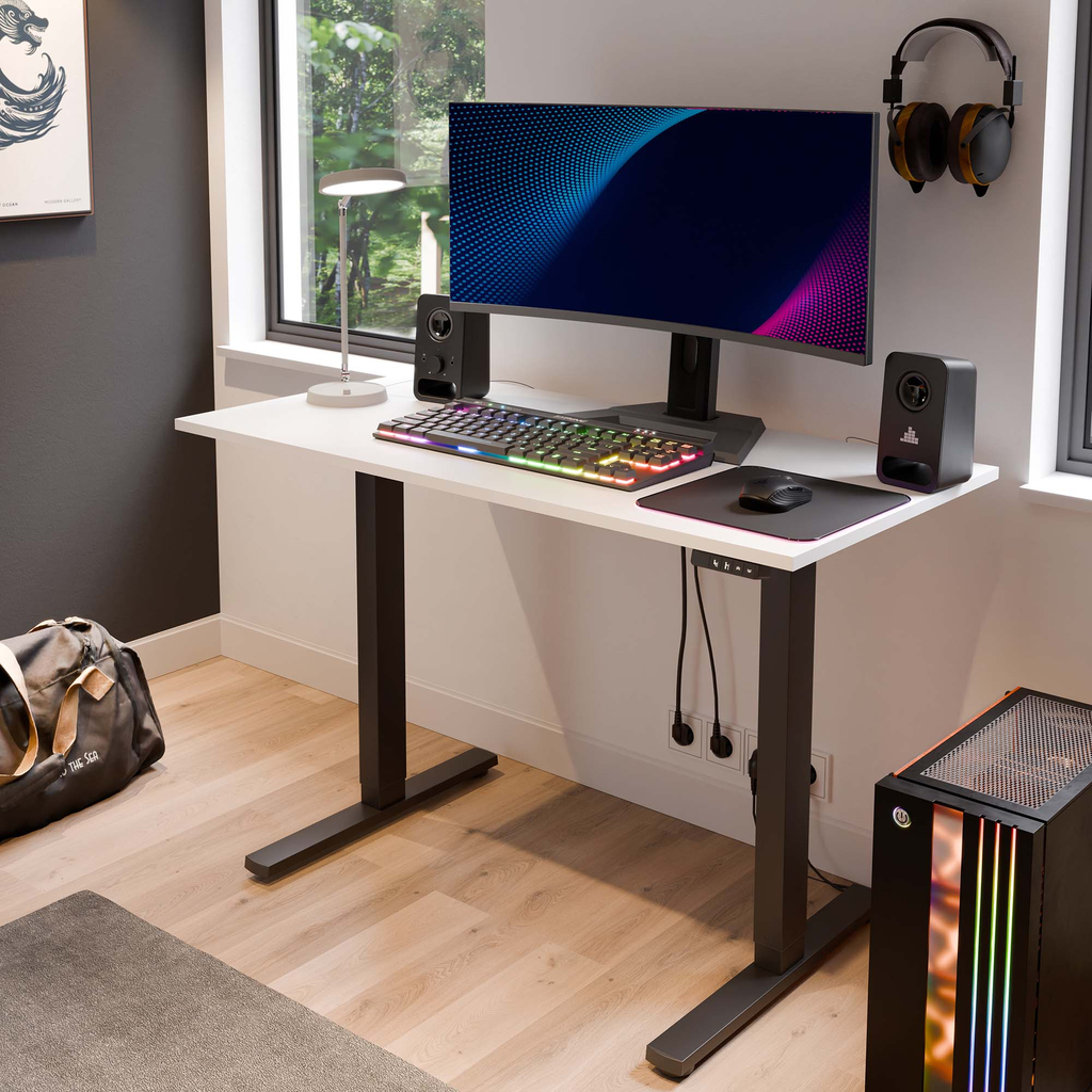 Polohovací stůl FLOW bílý 120x58 cm