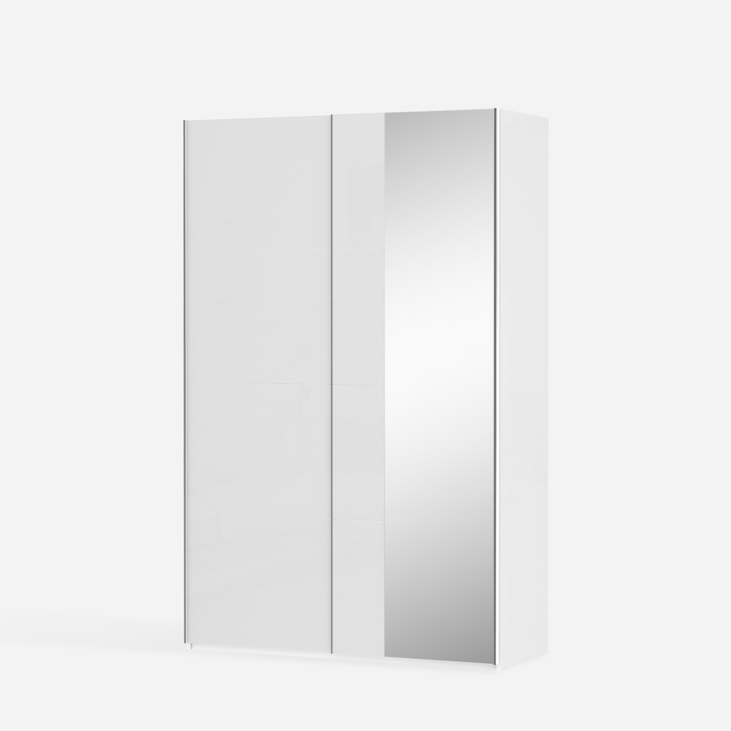 Zrcadlová skříň s posuvnými dveřmi FITIO lesk 150 cm