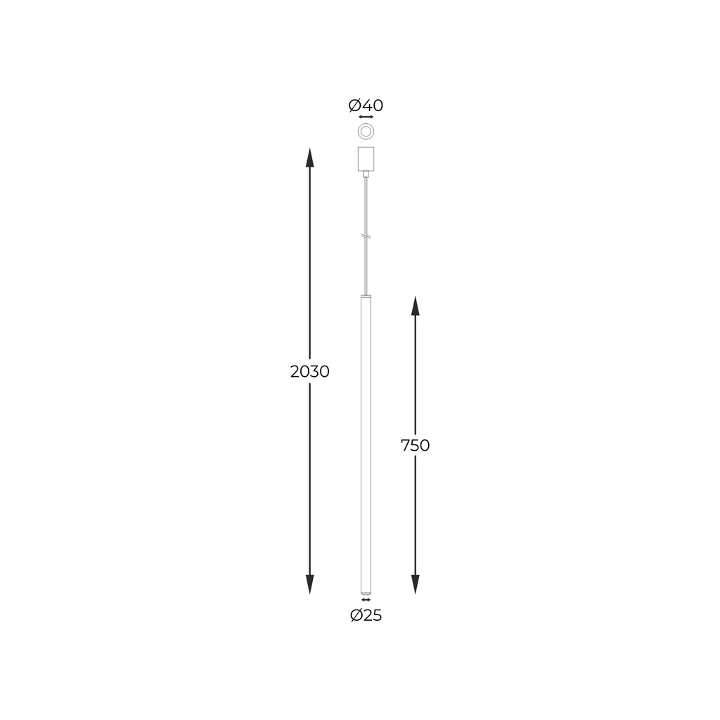 Závěsná lampa loftová zlatá NOVA M 204 cm