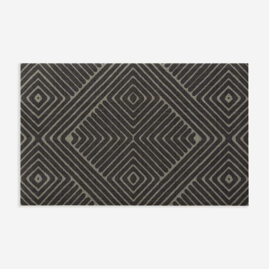 Geometrická rohožka LANA, šedá, 45x75 cm