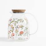 Džbán s bambusovým víkem KVĚTINY 1,6 l