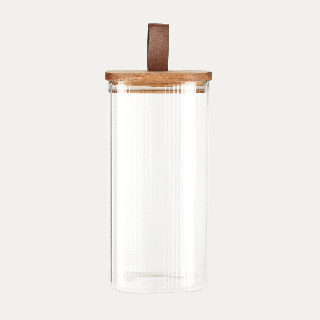 Skleněná dóza s dřevěným víkem 1500 ml