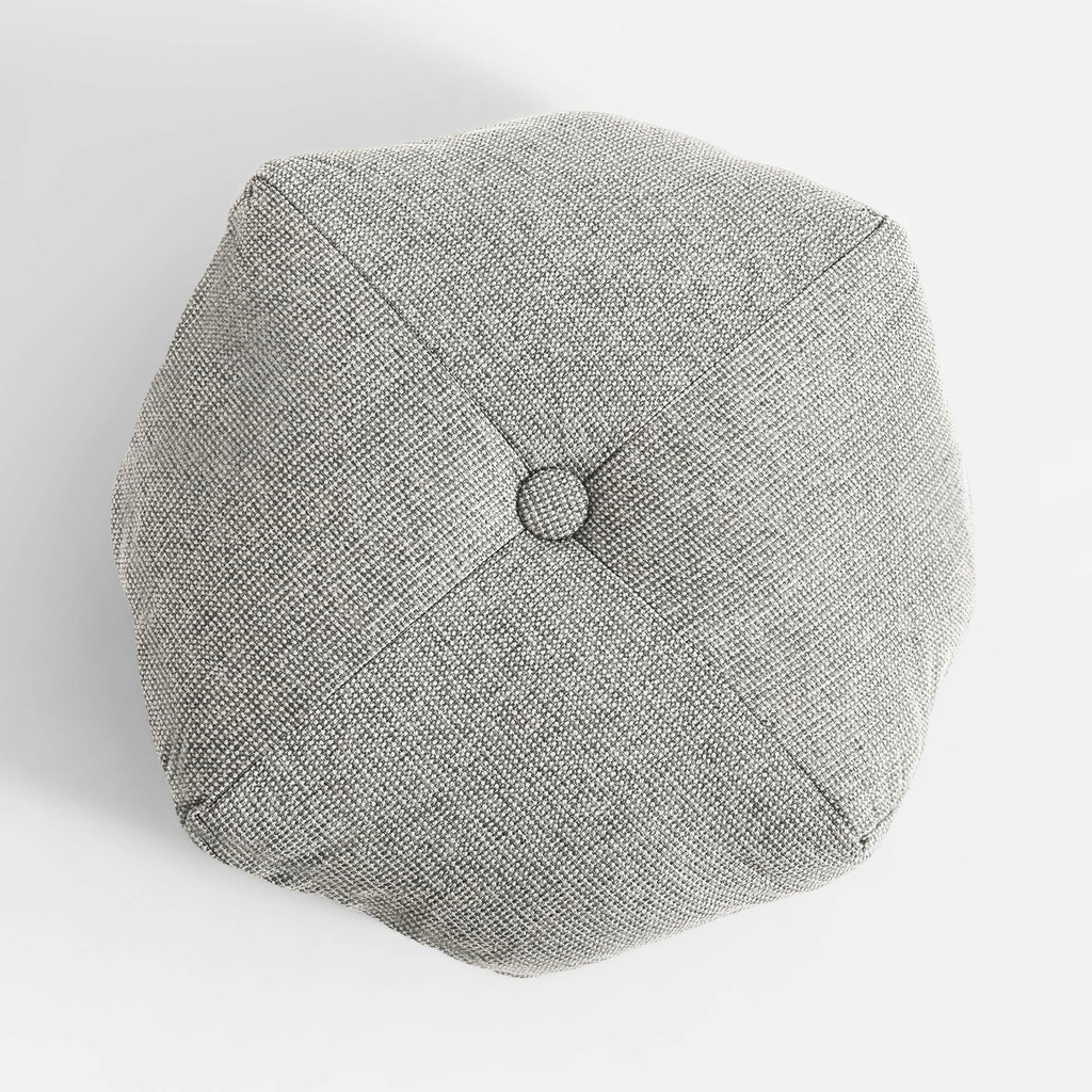 Světle šedý sedací polštář PUFFY PUF 48x18 cm