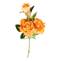 Umělá oranžová růže 85 cm