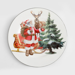 Dekorativní talíř bílý s Mikulášem 33 cm