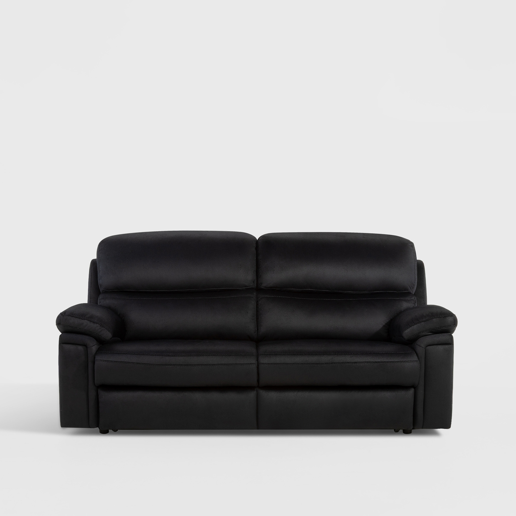 Černá rozkládací trojmístná pohovka DAKO