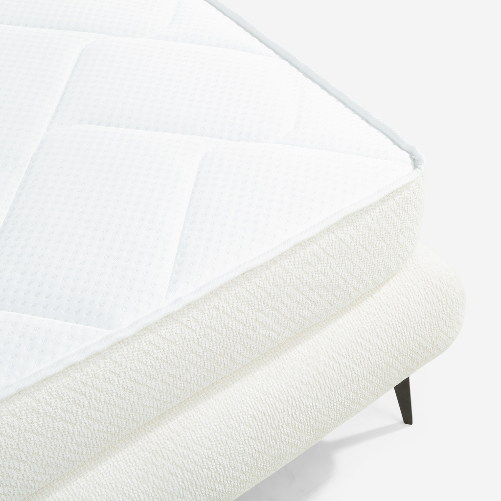 Postel boxspring VALO bílá 160x200