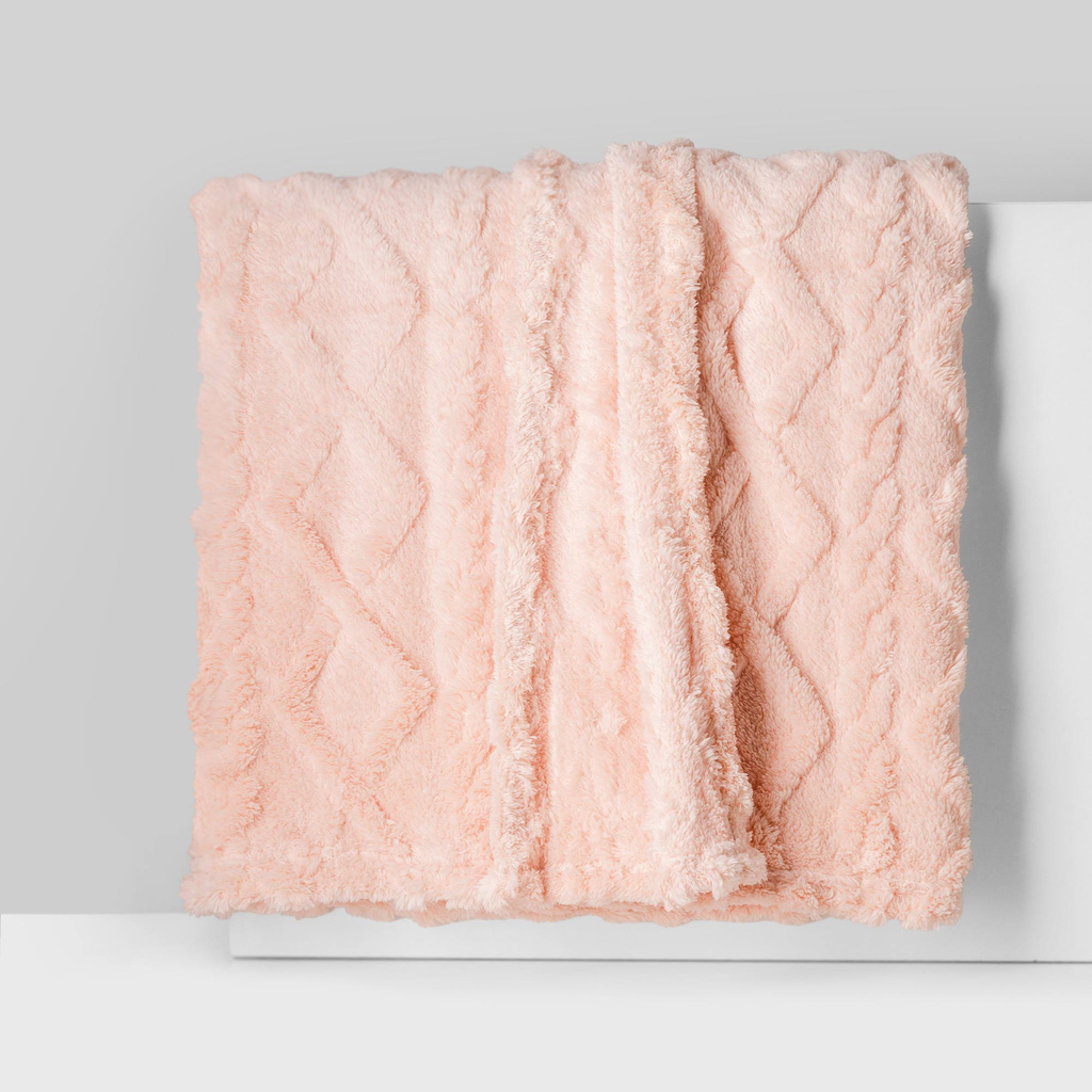 Světle růžová deka NORDIC 150x200 cm