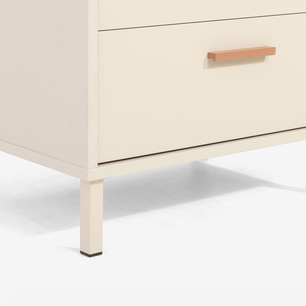 Knihovna s šuplíky pískový MILLES