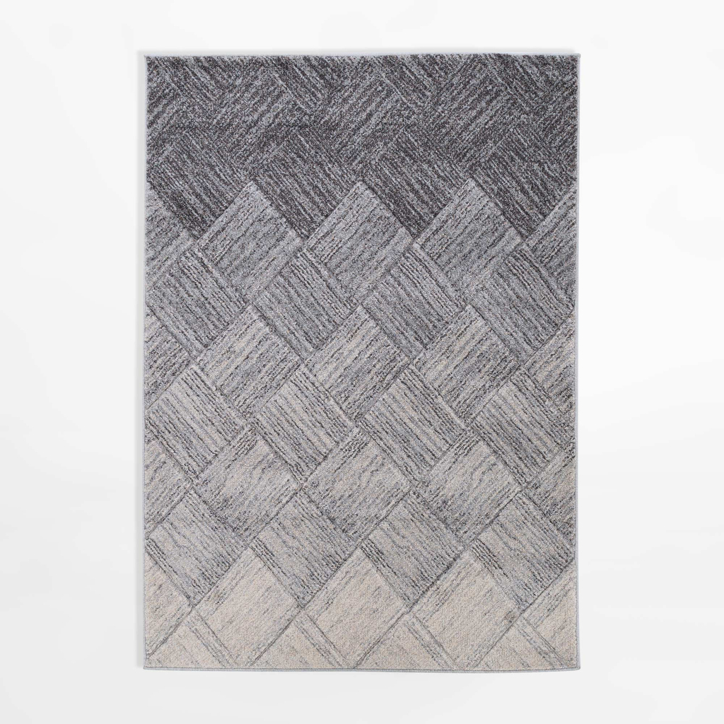 Šedo-krémový geometrický koberec KERY 120x170 cm