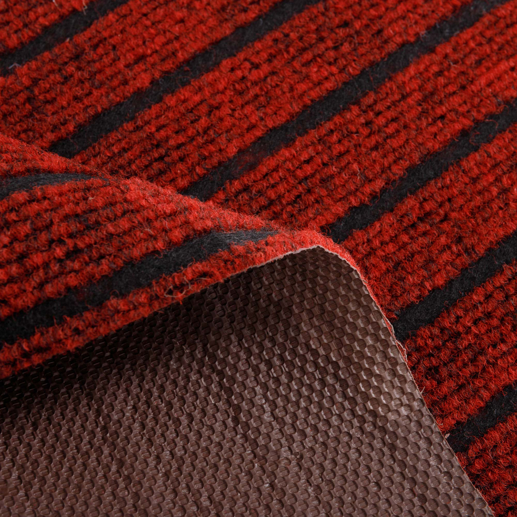 Rohožka na boty STRIPES, červená, 50x80 cm