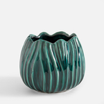 Zelený obal na květináč 17 cm