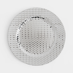 Dekorační talíř podtalíř stříbrný 33 cm