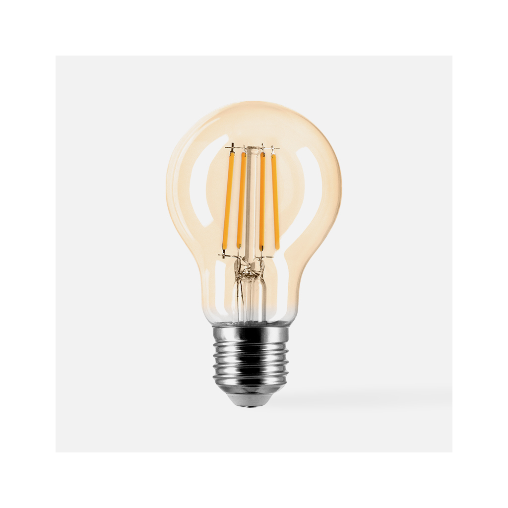 LED žárovka teplá barva ORO-AMBER-E27-A60-4W-WW