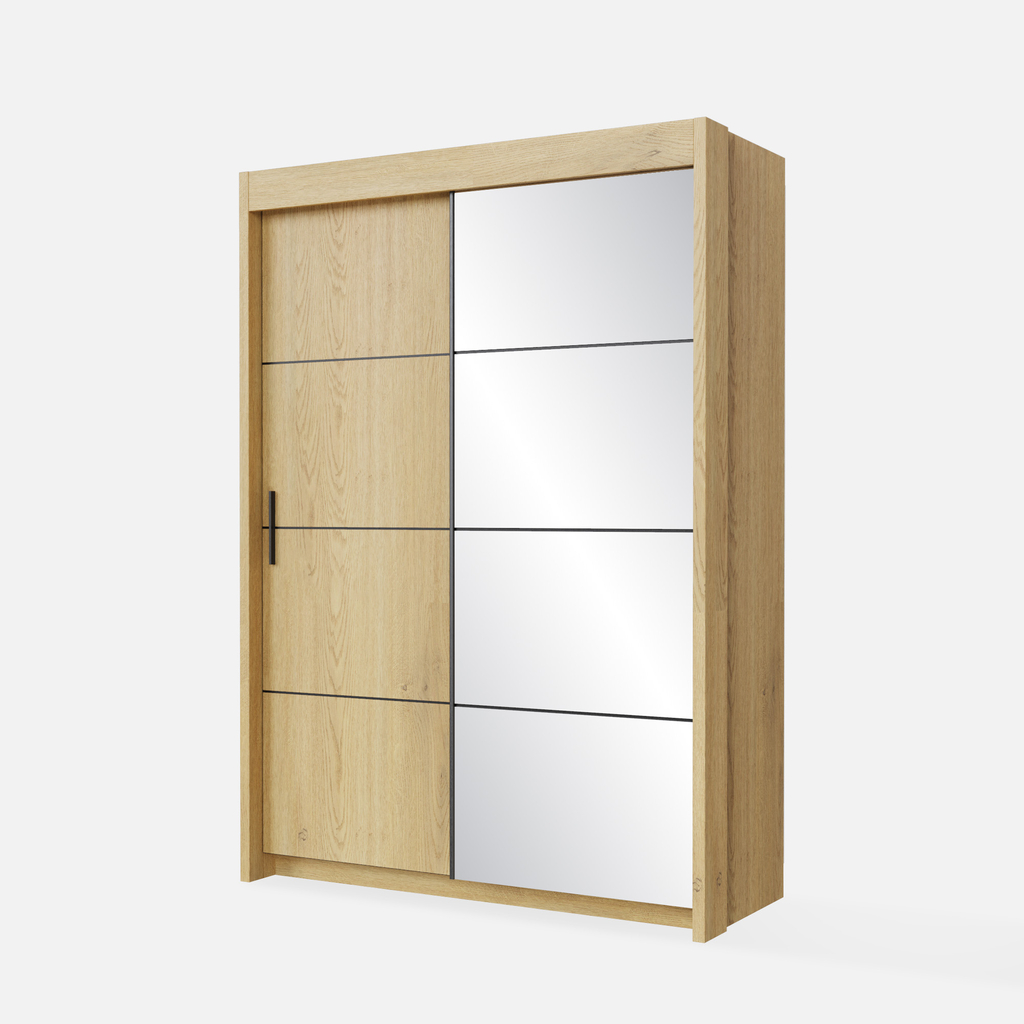 Zrcadlová skříň s posuvnými dveřmi 150 cm OTIS dub cremona