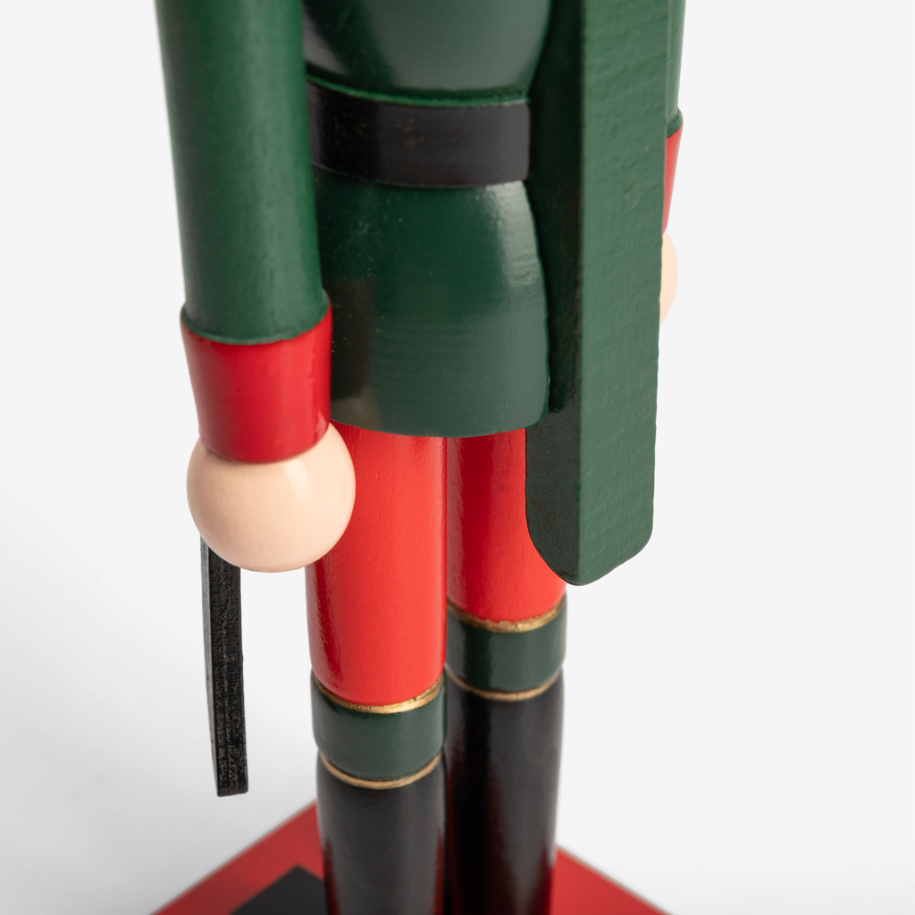 Dekorativní figurka červeno-zelená LOUSKÁČEK 38 cm