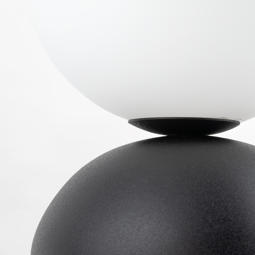 Stolní lampa stínidlo koule černý podstavec MIKI