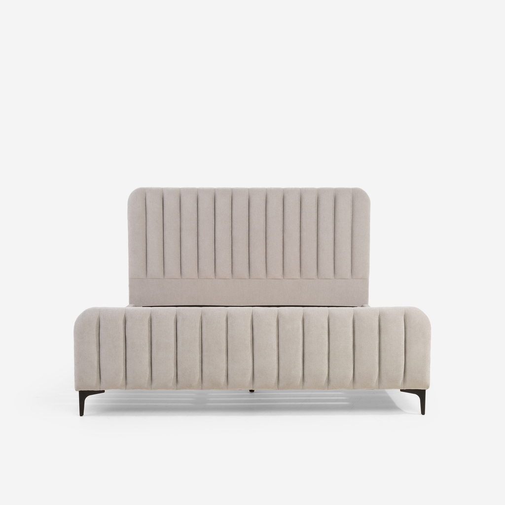 Čalouněná postel v popelavém odstínu KELLY 160x200 cm