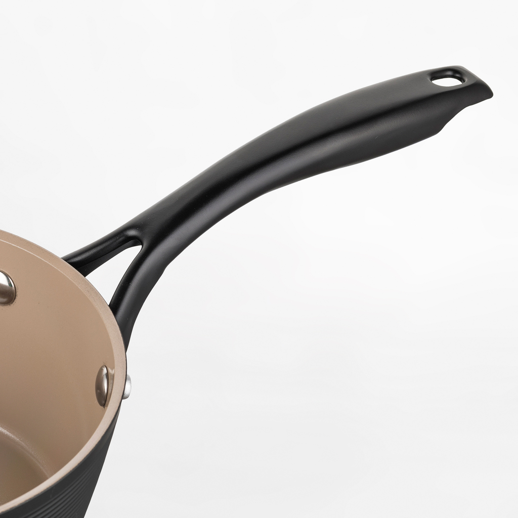 Hliníkový kastrol s poklicí CARINA BLACK 1 l