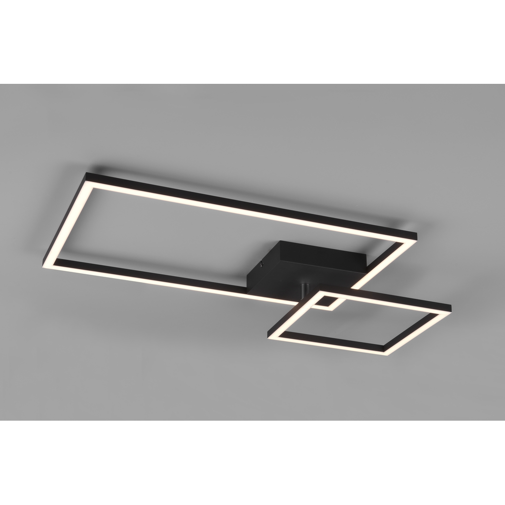 Černé stropní LED svítidlo 25W PADELLA