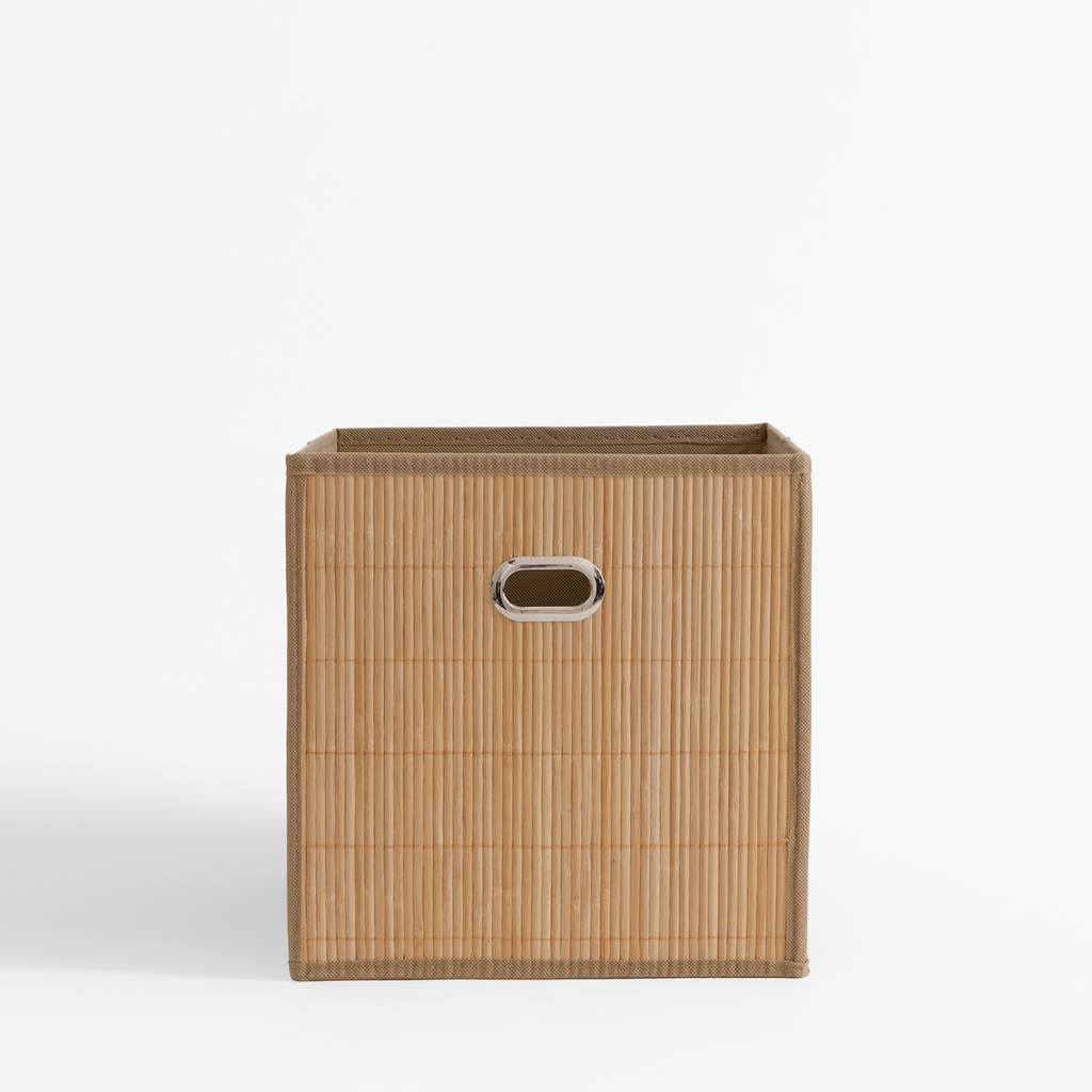 Hnědý skládací úložný box 28x28x28 cm