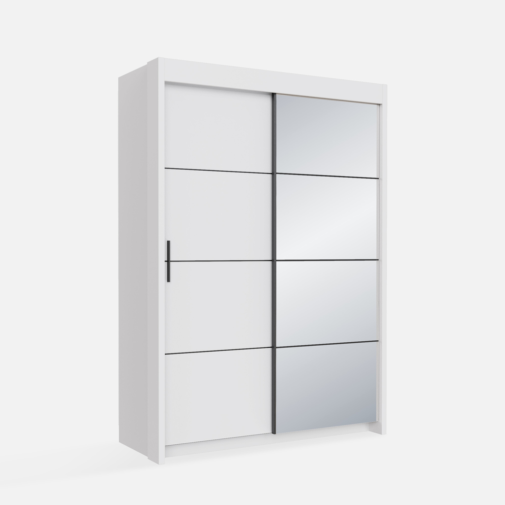 Zrcadlová skříň s posuvnými dveřmi 150 cm OTIS bílá