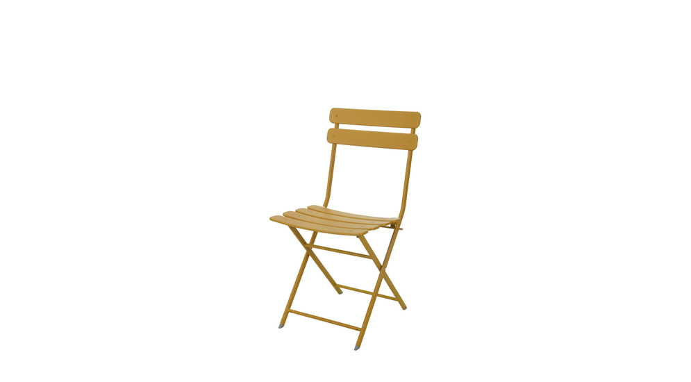 Žlutá skládací zahradní židle PEONY