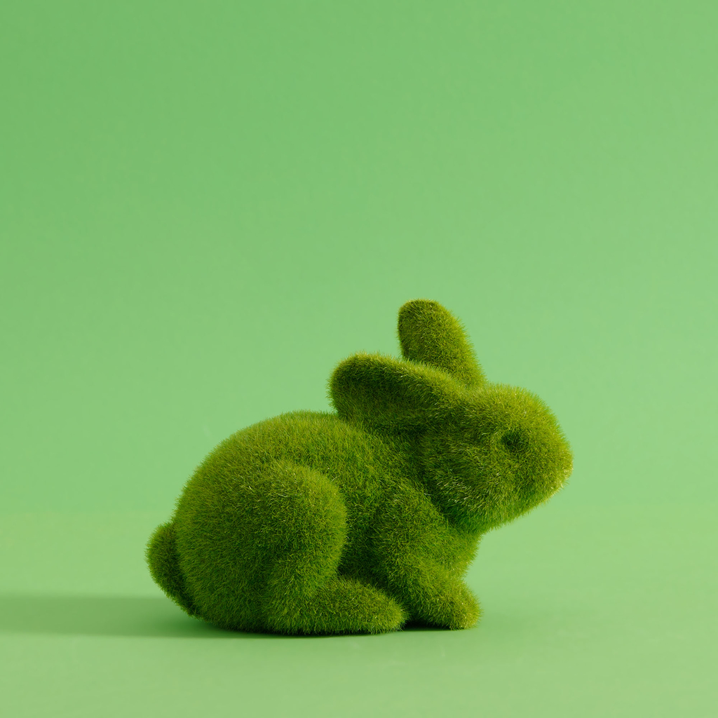 Zelená velikonoční figurka ZAJÍC 17 cm